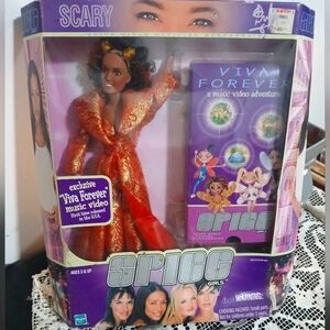 Spice Girls VIVA FOREVER SCARY Spice Doll & Music Video VHS Hasbro 1999